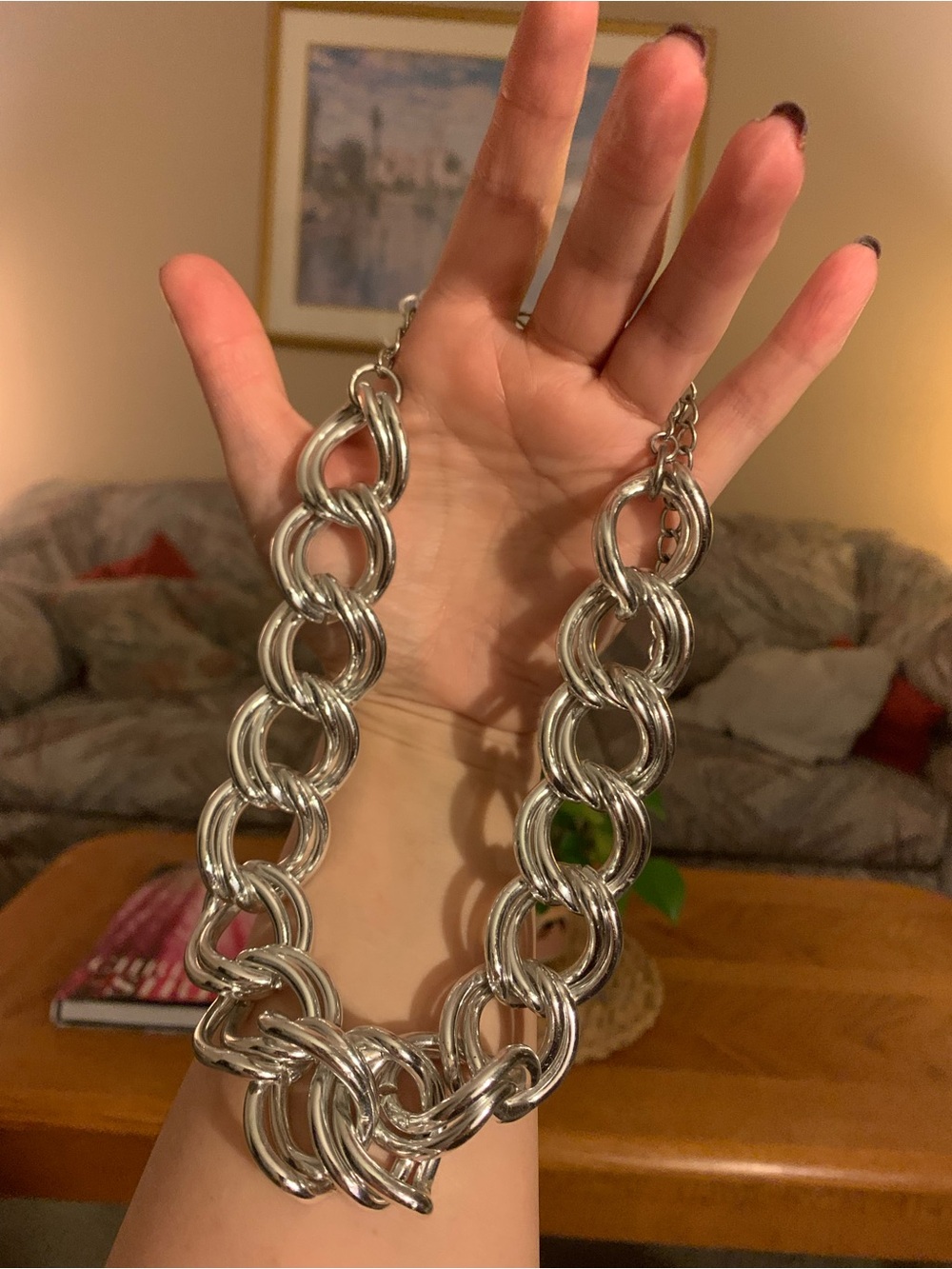 Silver Chunky Link Necklace